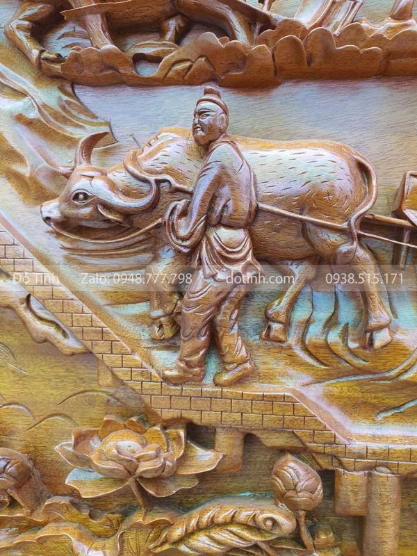 tranh go duc canh dong que 5