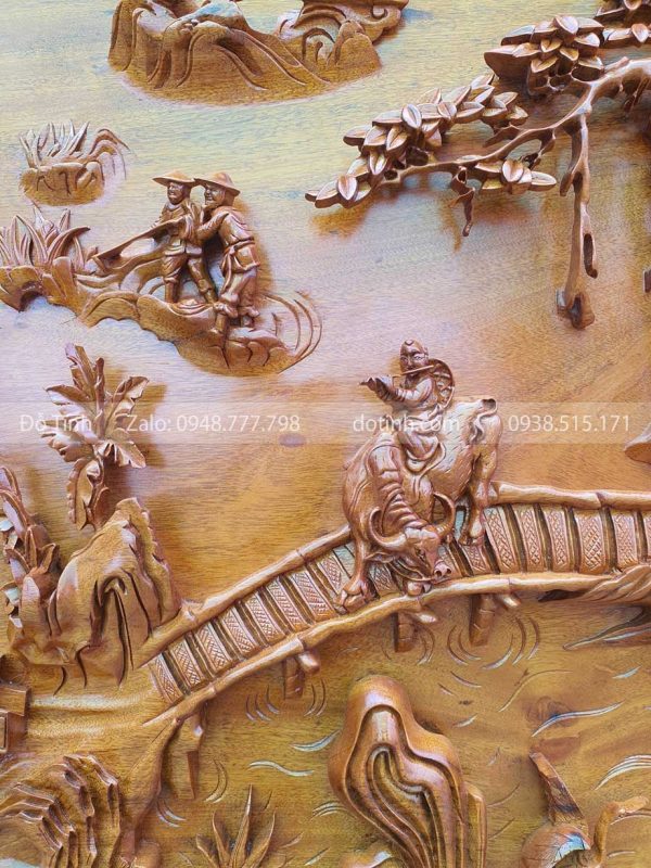 tranh go duc canh dong que 7