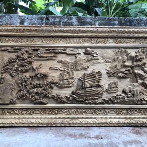 TG110-2021| Tranh Gỗ Thuận Buồm Xuôi Gió Đục Tay Đỉnh Cao