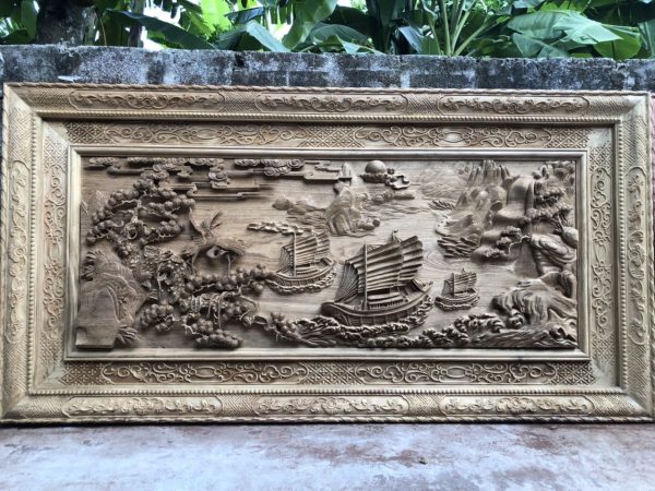 tranh go thuan buom xuoi gio