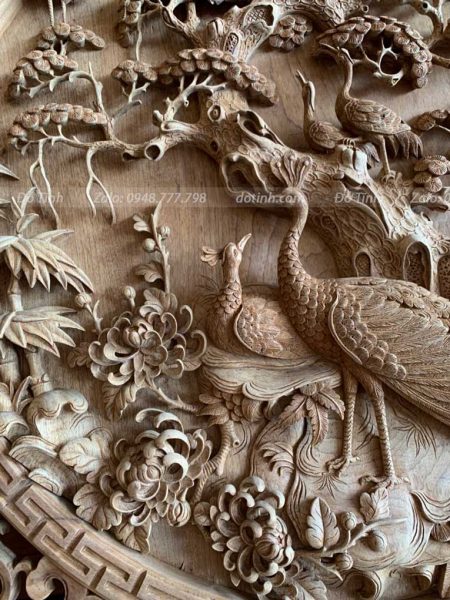 TG104-2021| Tranh Phu Thê Viên Mãn Đục Tay Gỗ Gụ tranh phu the vien man 4