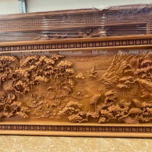 TG106-2021| Tranh Tùng Hạc Diên Niên Đục Tay Đỉnh Cao Nghệ Thuật