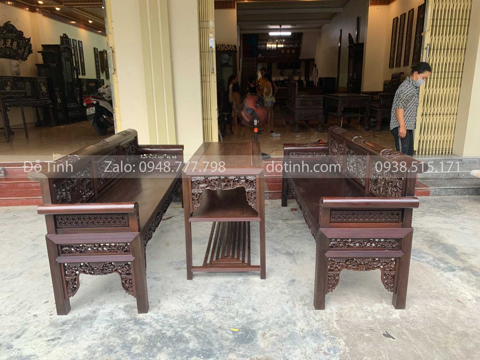 trường kỷ tích tam quốc gỗ gụ