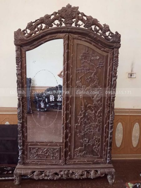 Tủ Áo 2 Buồng Gỗ Gụ 