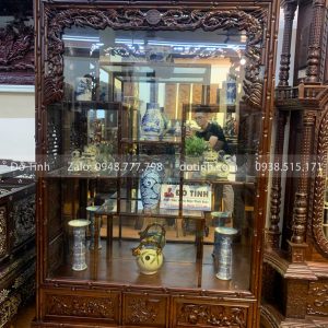 TU23-2021| Tủ Bày Đồ Trúc Thọ Gỗ Gụ