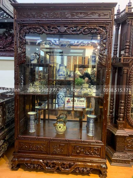 Tủ Bày Đồ Trúc Thọ Gỗ Gụ