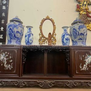 TC06-2021| Tủ Chè Khảm Ốc Cảnh Mai Treo