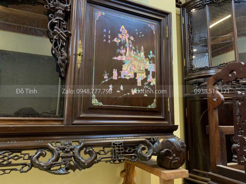 TC08-2021| Tủ Chè Ngũ Phúc Khảm Tích tu che ng phuc kham tich 2