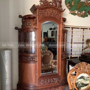 TU25-2021| Tủ Chùa Gỗ Gụ Đục Tích Tam Quốc