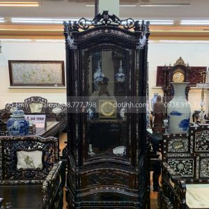 TU17-2021| Tủ rượu kiểu Huế Cẩn Ôc Xà Cừ Gỗ Gụ