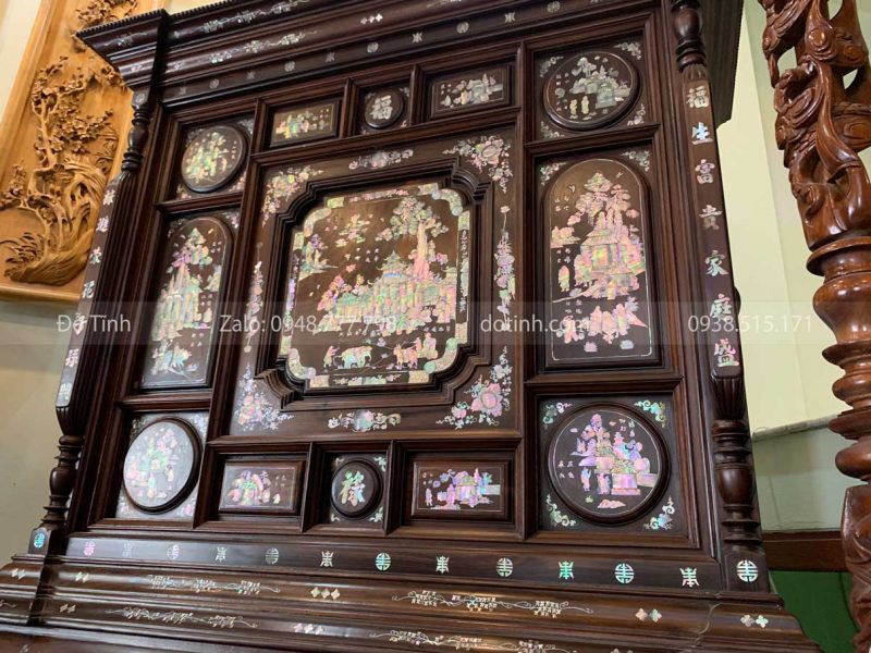 DT01-2021| Tủ Thờ Khảm Tích Nhị Thập Tứ Hiếu tu tho kham tich nhi thap tu hieu 12