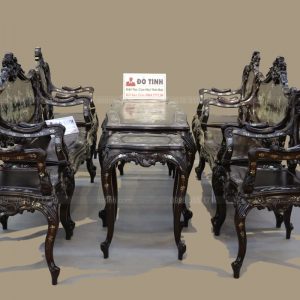 LU-01| Bộ Ghế Louis Hoàng Gia Gỗ Gụ Khảm Ốc Siêu Đỉnh Cao