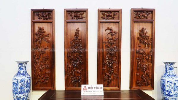 bo tranh tu quy go gu ta quang binh tung cuc truc mai 1