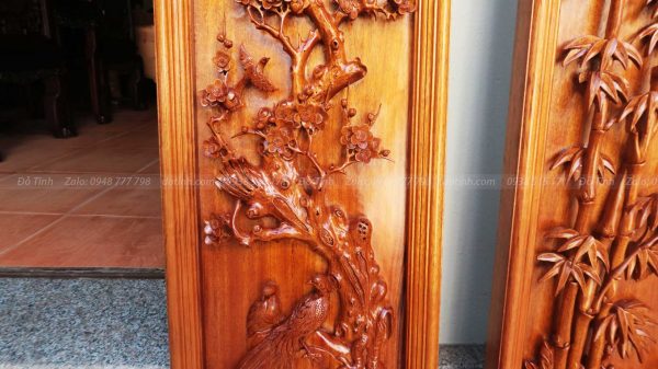 bo tranh tu quy go gu tung cuc truc mai danh chay 11