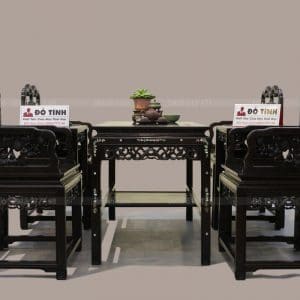 V06| Bộ Vách Tàu Dơi Khảm Ốc Gỗ Gụ Mật