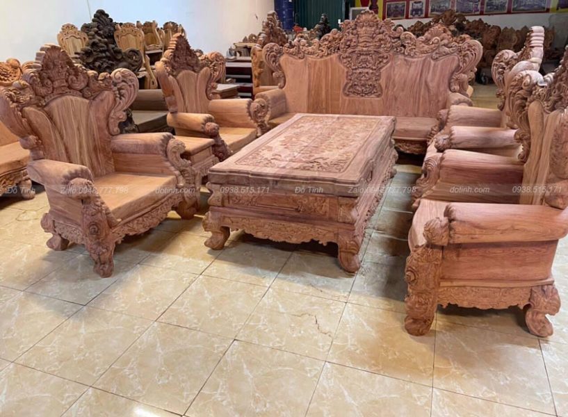 AA131-2022| Bộ bàn Ghế Hoàng Gia Gỗ Hương