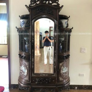 TU56-2022| Tủ Chùa Chương Rồng Khảm Ốc