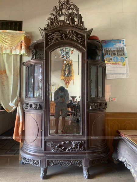 TU54-2022| Tủ Chùa Gỗ Gụ Trạm Tích tu chua go gu tram tich 1