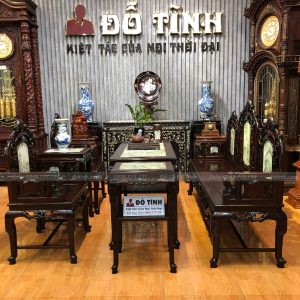 TK24| Bộ Ghế Cổng Thành 6 Món Gỗ Gụ Mật