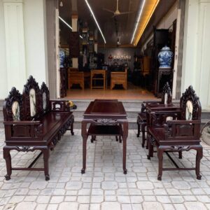 Mã 01 : Bộ Bàn Ghế Cổng Thành - Gỗ Gụ Mật Gia Lai - 6 món ( siêu phẩm độc lạ dành cho bạn)