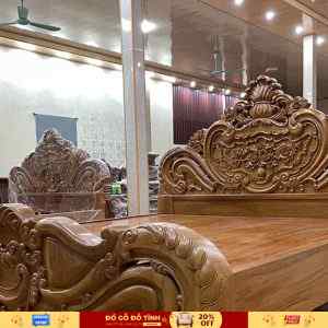G03 Mẫu giường hồng gỗ gõ 2m.2m2 dáng đẹp