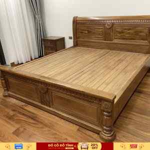 G05 - Giường Ngủ Trơn Đơn Giản 1m8x2m - Gỗ gõ