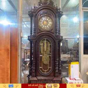 DH62 Đồng Hồ Cây - Gỗ Gụ Cao Cấp - Cao 2m65 - Máy Hàn Quốc