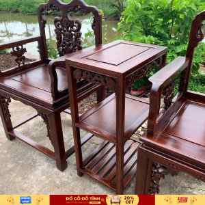 BG109 cặp ghế vách gụ ta 03 món tuyển chọn