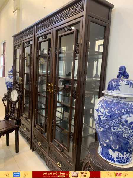 Mã4: Tủ Bày Đồ Chữ Vạn - Gỗ Gụ Mật - Hàng Cao Cấp z4823260261165 2c910c2954dbde70ec8bcaf021155de4