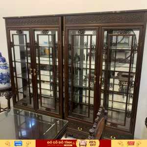 Mã4: Tủ Bày Đồ Chữ Vạn - Gỗ Gụ Mật - Hàng Cao Cấp